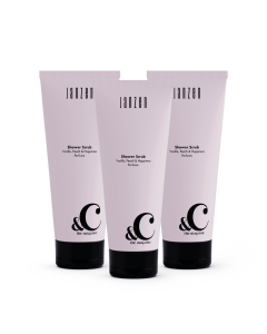 Janzen Shower Scrub &C Vanilla Peach & Happiness 3-pack - 3x200ml
