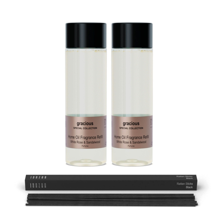 Janzen Home Fragrance Refill Gracious 2-pack Incl. Gratis Sticks - 200ml