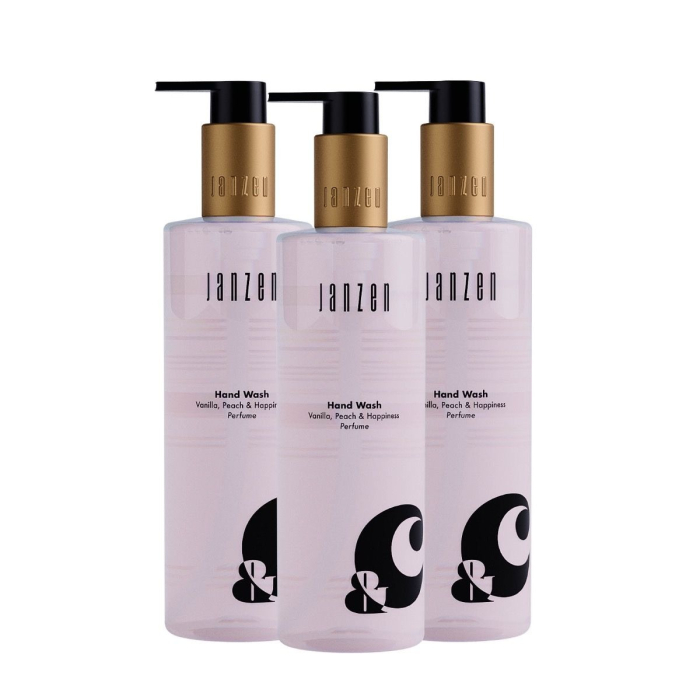 Janzen Hand Wash &C Vanilla Peach & Happiness 3-pack - 3x250ml