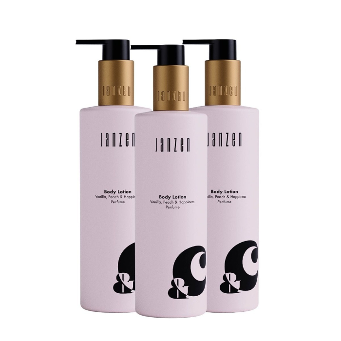 Janzen Body Lotion &C Vanilla Peach & Happiness 3-pack - 3x250ml