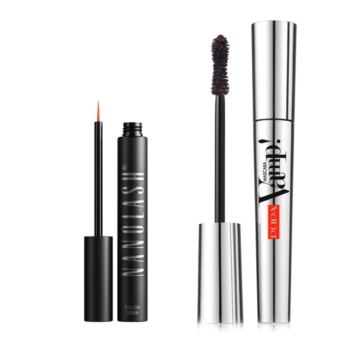 Nanolash Eyelash Serum + Pupa Vamp! Extra Black Mascara Set