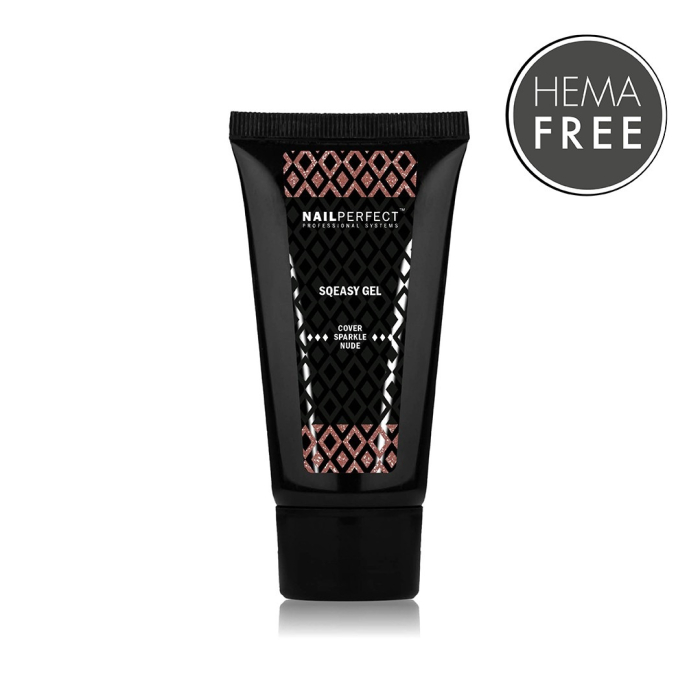 NailPerfect Sqeasy Gel Cover Sparkle Nude - 60gr
